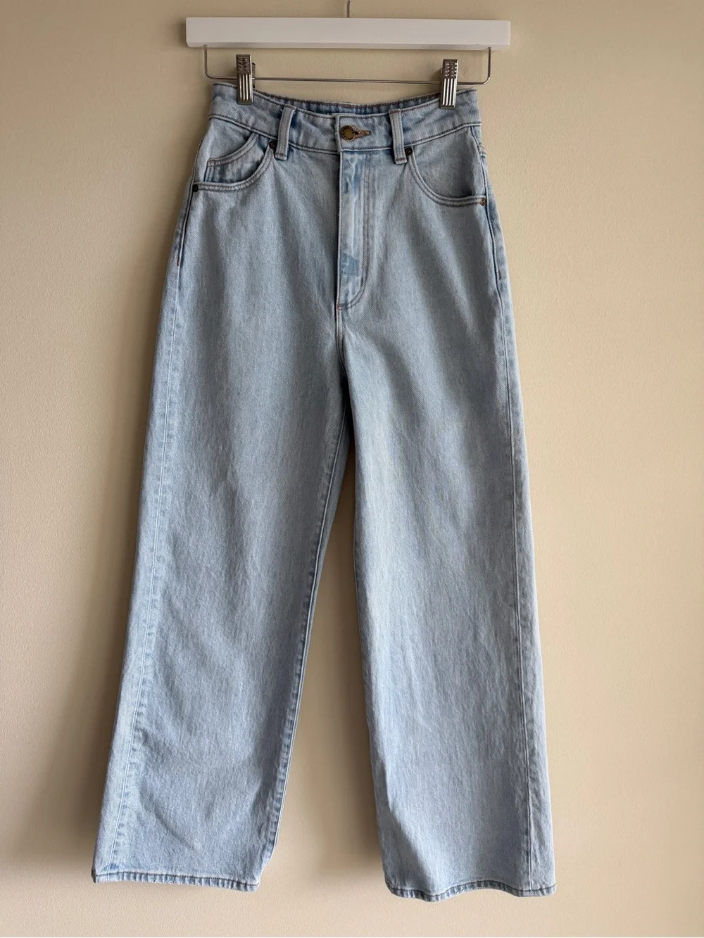 Rolla’s Heidi Jeans Size 24 High Rise Wide Leg Light Wash Denim - Picture 6 of 13